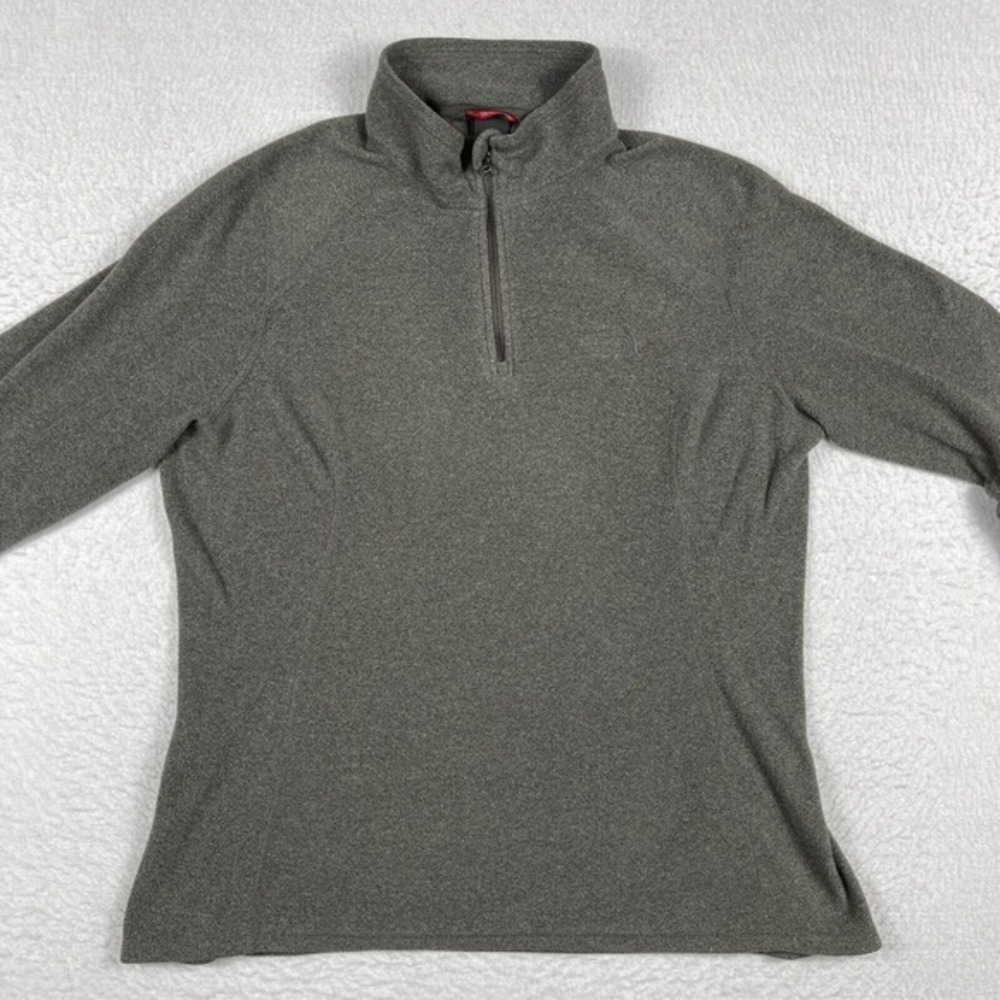 The North Face Sweater Womens Large Gray Fleece 1/4 Zip Pullover Outdoors Hike - Picture 14 of 16
